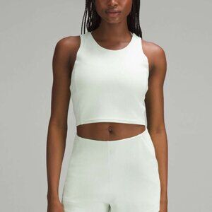 Lululemon Ribbed Softstreme Cropped Tank Top in Pastel Green Size 6